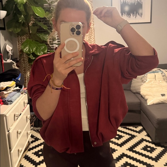 Zara Women's suede Bomber Jacket - Picture 10 of 11